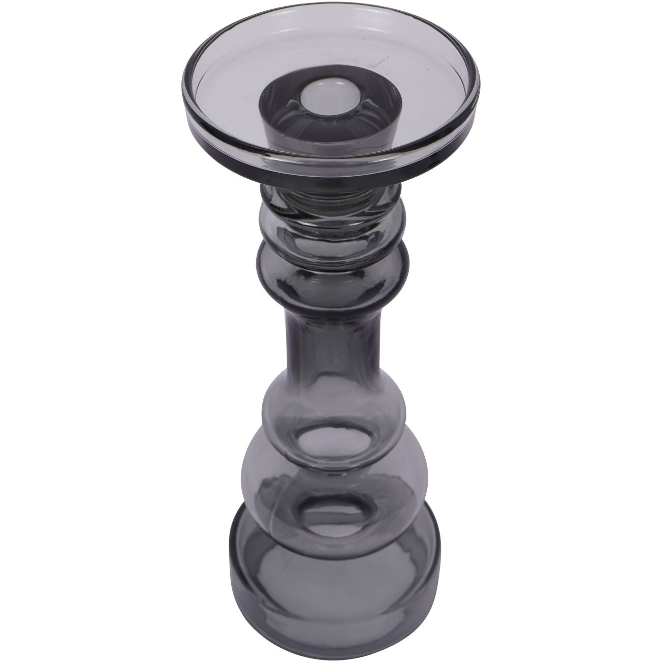 Vitrum Smoked Glass Candle Holder | Large